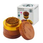 Champ High ⌀ 60mm - Wooden Metal Gold Grinder 4 Parts