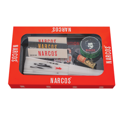 NARCOS Giftbox - Подаръчна кутия със запалка и аксесоари (голям размер)