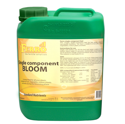 FERRO Single Component Bloom 5L. - fertilizer for flowering (in soil / hydro, for tap water)