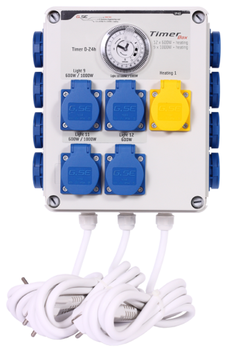 G-Systems Timer Box 12x600W + Heating, 3 circuits