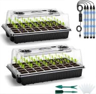 Germination and rooting kit with built-in lighting - 80 sockets, 4 LED strips, 2 boxes x 38 x 24 x 12cm