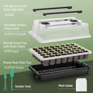 Germination and rooting kit with built-in lighting - 80 sockets, 4 LED strips, 2 boxes x 38 x 24 x 12cm