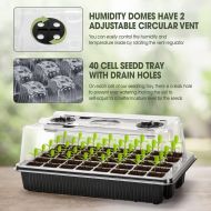 Germination and rooting kit with built-in lighting - 80 sockets, 4 LED strips, 2 boxes x 38 x 24 x 12cm
