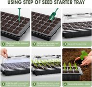 Germination and rooting kit with built-in lighting - 80 sockets, 4 LED strips, 2 boxes x 38 x 24 x 12cm