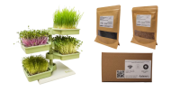 Babylon Garden hydroponic system for homes, 4 weekly harvests of sprouts or microgreens, smart app + GIFT