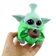 Alien Green Silicone Bong with Removable Pieces 13cm