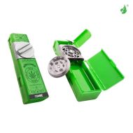Combined All-In-One Aluminum Pocket Grinder - Weed leaf seal 2 available 3 colors