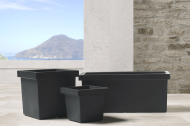 Rectangular stylish pot SAGITTA Series 60x27.5x21.5 - 35L - Anthracite color