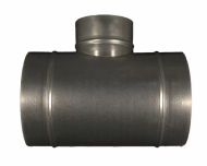 Metal T connector for round ducts